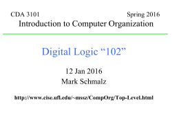 CDA 3101 Spring 2001 Introduction to Computer
