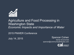 Agriculture and Food Processing in Washington State Economic
