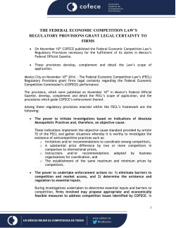 the federal economic competition law`s regulatory