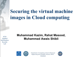 Securing Virtual Machine Images in Cloud computing - KTH