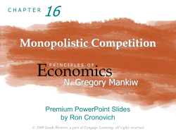 Monopolistic Competition