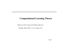 Computational Learning Theory