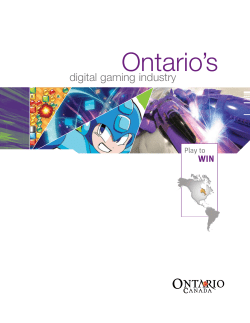 Ontario`s Digital Gaming Industry