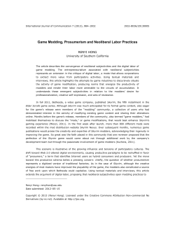 Game Modding, Prosumerism and Neoliberal Labor Practices