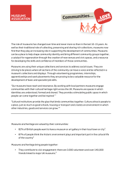 The role of museums has changed over time and never more so