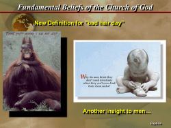 Fundamental Beliefs of the Church of God