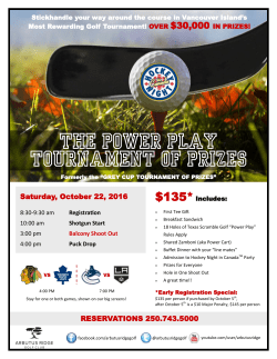 The Power Play Tournament of Prizes