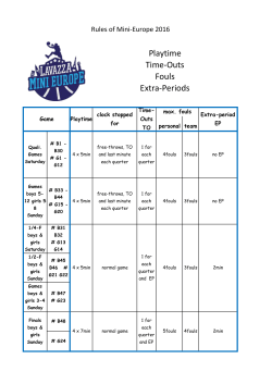 Playtime Time-Outs Fouls Extra-Periods