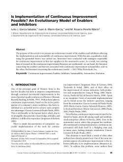 Is implementation of continuous improvement possible?