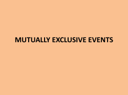 mutually exclusive events