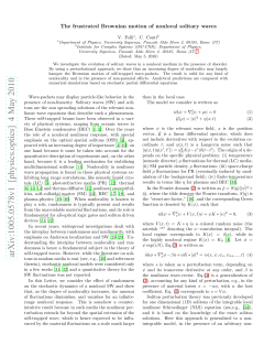 The frustrated Brownian motion of nonlocal solitary waves