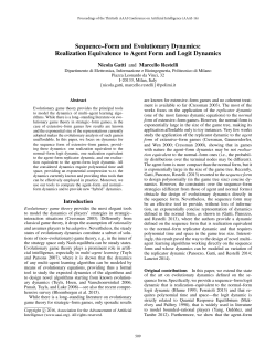 Sequence--Form and Evolutionary Dynamics