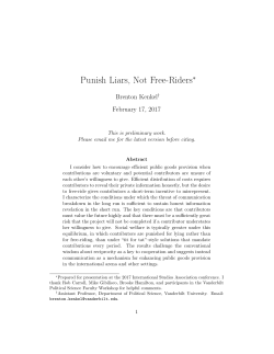 Punish Liars, Not Free-Riders