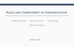 1cm Rules and Commitment in Communication -.3cm