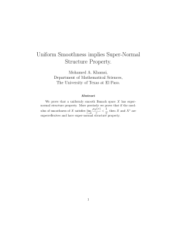 Uniform Smoothness implies Super-Normal Structure