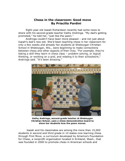 Chess in the classroom: Good move By Priscilla Pardini