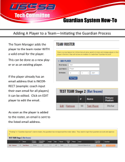 Guardian System How-To Tech Committee