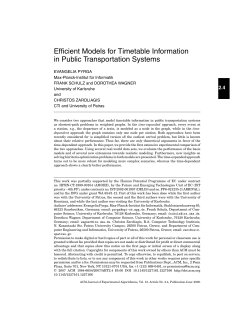 Efficient Models for Timetable Information in Public