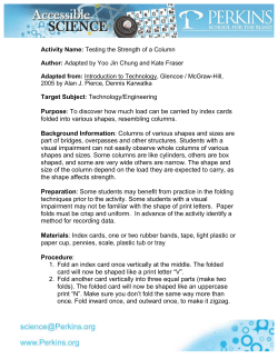 Activity Name: Testing the Strength of a Column