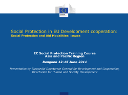 Social Protection and Aid Modalities