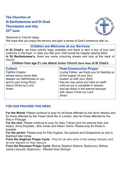 Children from age 2&frac12; can attend Junior Church