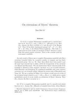 On extensions of Myers` theorem - Xue