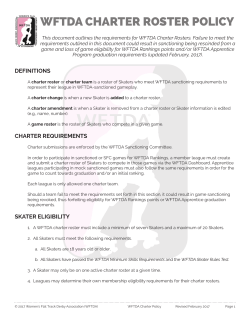 WFTDA Charter Roster Policy