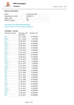 NPD Factpages
