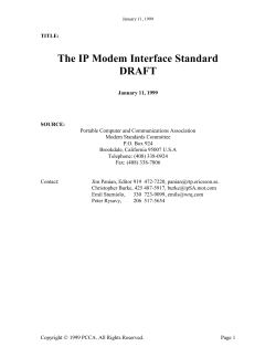 IP Modem Interface Standard - Wireless Technology Association