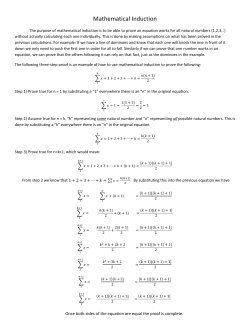 Mathematical Induction