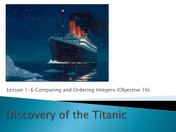 Discovery of the Titantic