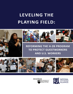 Leveling the Playing Field - National Guestworker Alliance