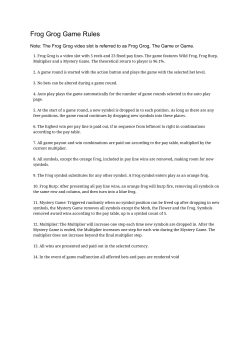 Game rules - Thunderkick