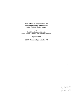 Team Effects on Compensation: An Application to Salary