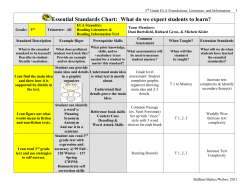 1 3rd Grade ELA Foundations, Literature, and Information Essential