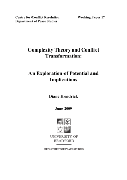 Complexity Theory and Conflict Transformation