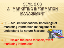 Acquire foundational knowledge of marketing