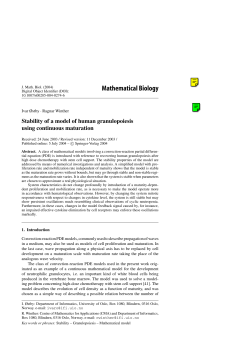 Mathematical Biology