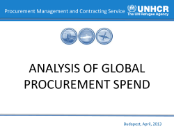 analysis of global procurement spend