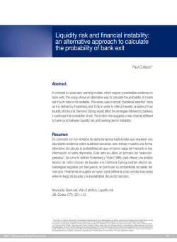 an alternative approach to calculate the probability of bank exit