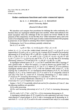 Order-continuous functions and order-connected