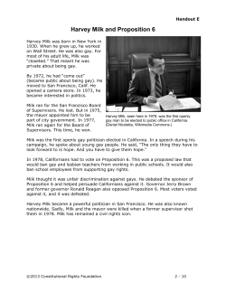 Harvey Milk and Proposition 6