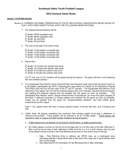 2015 Rules - Southeast Idaho Youth Football League