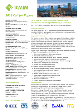 2018 Call for Papers