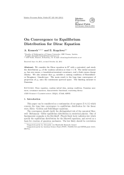 On Convergence to Equilibrium Distribution for Dirac Equation
