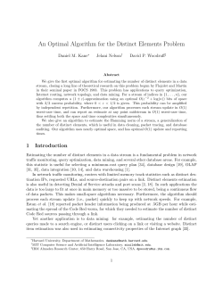 An Optimal Algorithm for the Distinct Elements Problem