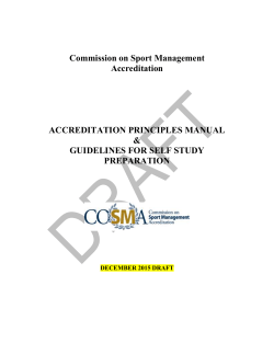 Accreditation Manual - Standard Approach