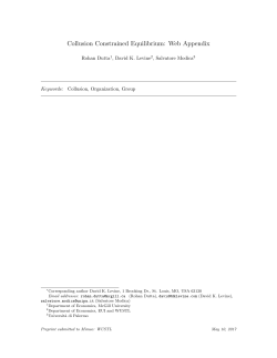 Collusion Constrained Equilibrium: Web Appendix