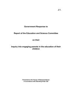 J.1. Government Response to Report of the