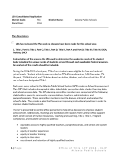 LEA Consolidated Application District Code: 761 District Name